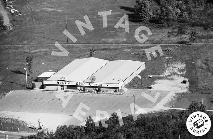 BC Lanes & The Venue Sports Bar and Grill (Boyne City Lanes) - Vintage Aerial (newer photo)